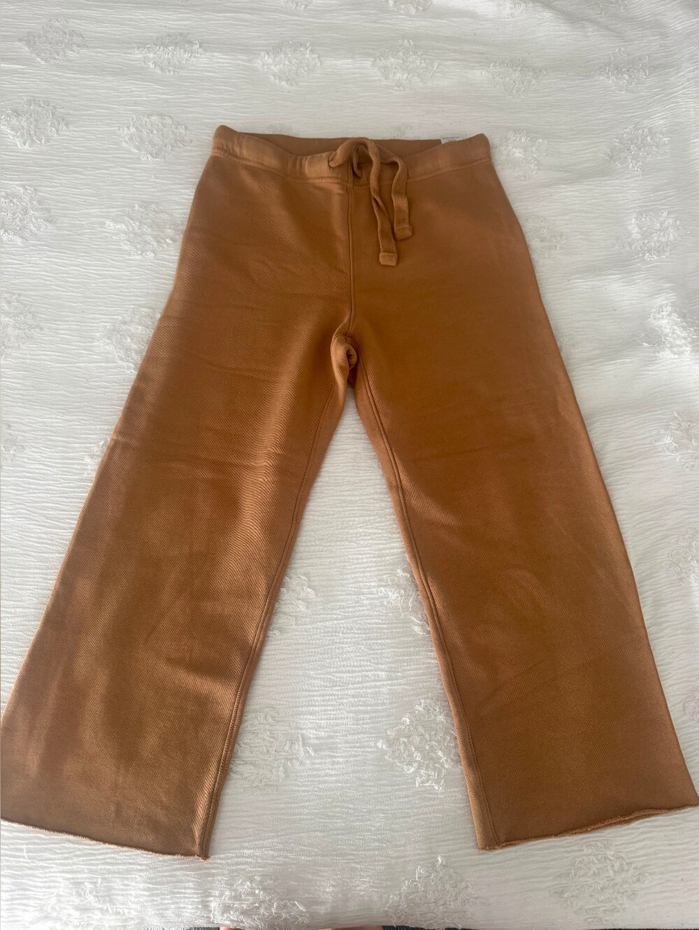 NWOT Frank & Eileen Catherine Camel Sweatpants (repaired)
